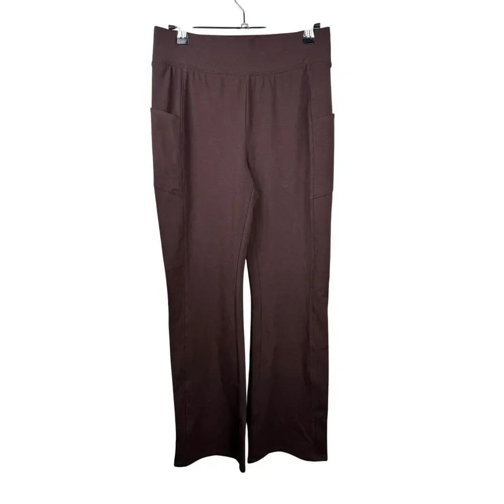 QVC Denim&Co Reg Yoga Stretch Lightly Boot Pant w/Pockets Brown NWOT Size XS - Picture 4 of 8